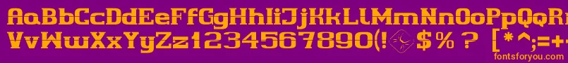 Cherif Font – Orange Fonts on Purple Background