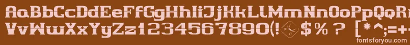 Cherif Font – Pink Fonts on Brown Background