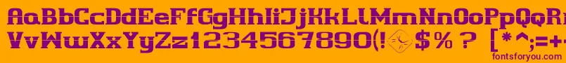 Cherif Font – Purple Fonts on Orange Background