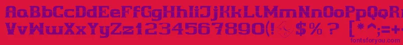 Cherif Font – Purple Fonts on Red Background