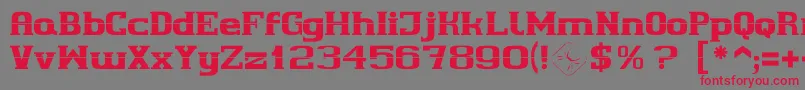 フォントCherif – 赤い文字の灰色の背景