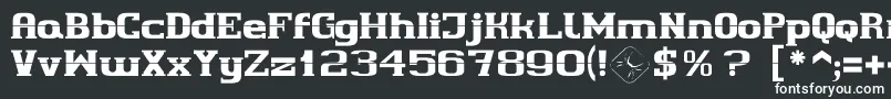 Шрифт Cherif – белые шрифты на чёрном фоне