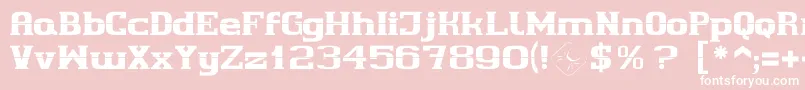 フォントCherif – ピンクの背景に白い文字