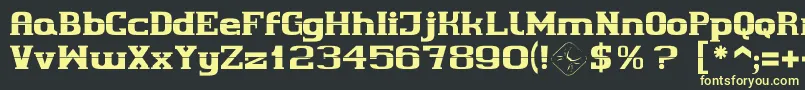 Cherif Font – Yellow Fonts on Black Background