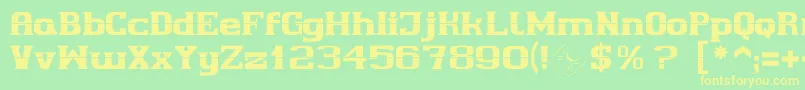 Cherif Font – Yellow Fonts on Green Background