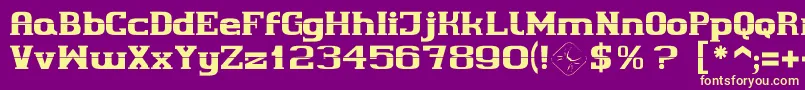 Cherif Font – Yellow Fonts on Purple Background