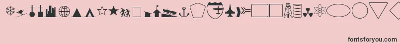 Geosymb Font – Black Fonts on Pink Background
