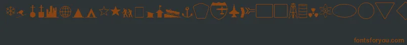 Geosymb Font – Brown Fonts on Black Background