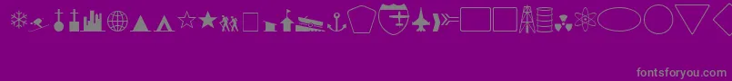 fuente Geosymb – Fuentes Grises Sobre Fondo Morado