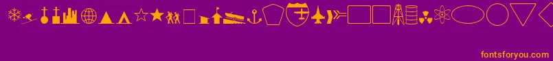fuente Geosymb – Fuentes Naranjas Sobre Fondo Morado