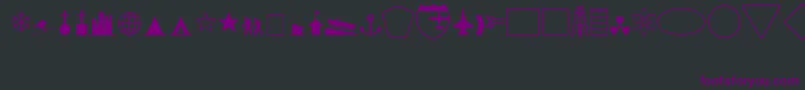 Geosymb Font – Purple Fonts on Black Background