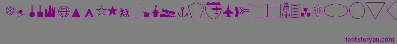 Geosymb Font – Purple Fonts on Gray Background