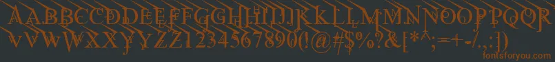 Шрифт JeanSpliceUpleft – коричневые шрифты на чёрном фоне