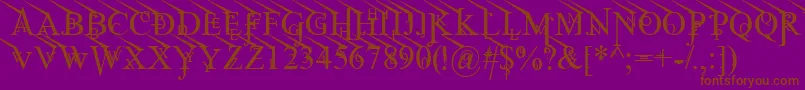 JeanSpliceUpleft Font – Brown Fonts on Purple Background