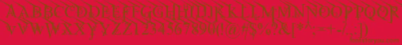 JeanSpliceUpleft Font – Brown Fonts on Red Background