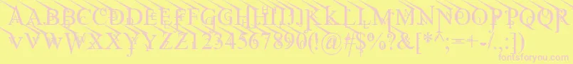 JeanSpliceUpleft Font – Pink Fonts on Yellow Background