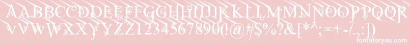 JeanSpliceUpleft Font – White Fonts on Pink Background