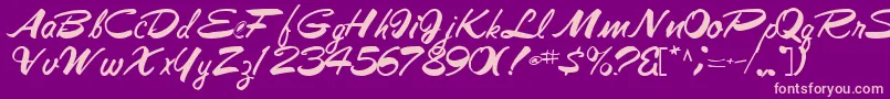 Jesabellfont72Bold Font – Pink Fonts on Purple Background