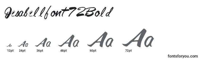 Размеры шрифта Jesabellfont72Bold