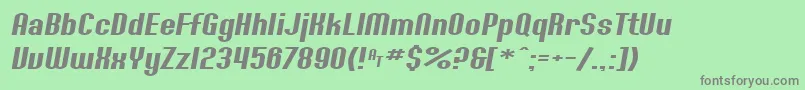 SfWillametteExtendedItalic Font – Gray Fonts on Green Background