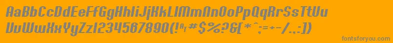 SfWillametteExtendedItalic-Schriftart – Graue Schriften auf orangefarbenem Hintergrund