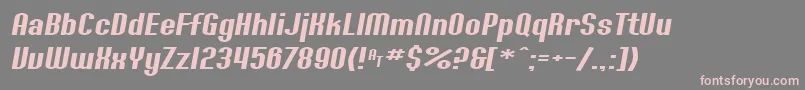 SfWillametteExtendedItalic-Schriftart – Rosa Schriften auf grauem Hintergrund