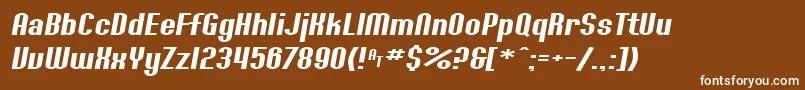 SfWillametteExtendedItalic Font – White Fonts on Brown Background