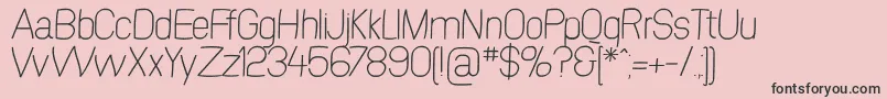 SwinginsanslExtralight Font – Black Fonts on Pink Background