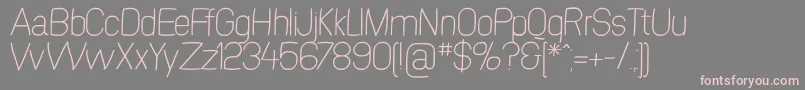 SwinginsanslExtralight Font – Pink Fonts on Gray Background