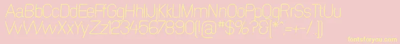 SwinginsanslExtralight Font – Yellow Fonts on Pink Background