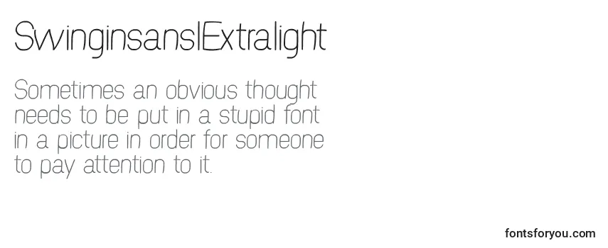 SwinginsanslExtralight Font