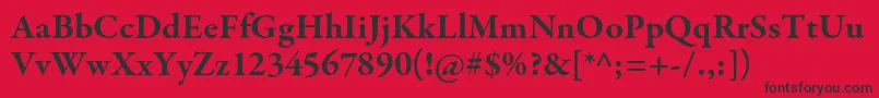 GaramondpremrproBd Font – Black Fonts on Red Background