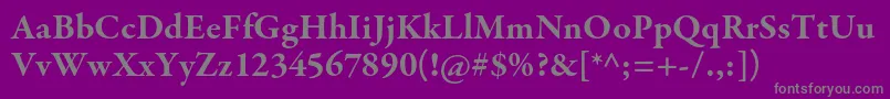 GaramondpremrproBd Font – Gray Fonts on Purple Background