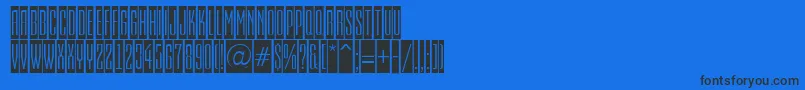 フォントEmpirialcmRegular – 黒い文字の青い背景
