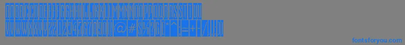 フォントEmpirialcmRegular – 灰色の背景に青い文字