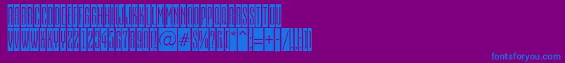 フォントEmpirialcmRegular – 紫色の背景に青い文字