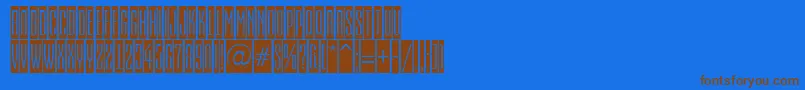 Шрифт EmpirialcmRegular – коричневые шрифты на синем фоне
