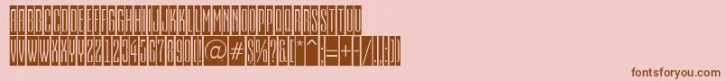 フォントEmpirialcmRegular – ピンクの背景に茶色のフォント
