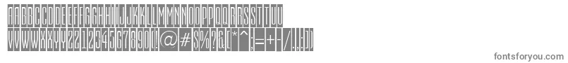 EmpirialcmRegular-fontti – harmaat kirjasimet valkoisella taustalla