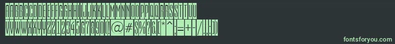 フォントEmpirialcmRegular – 黒い背景に緑の文字