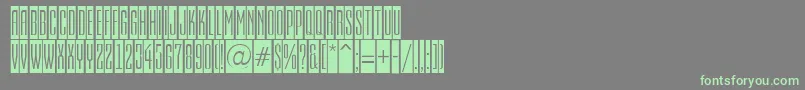 EmpirialcmRegular-fontti – vihreät fontit harmaalla taustalla