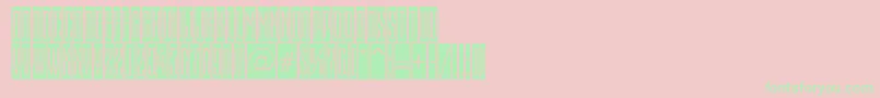 フォントEmpirialcmRegular – ピンクの背景に緑の文字