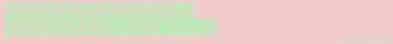 EmpirialcmRegular Font – Green Fonts on Pink Background