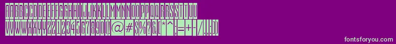 EmpirialcmRegular-fontti – vihreät fontit violetilla taustalla