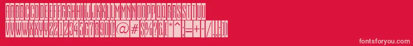EmpirialcmRegular-fontti – vaaleanpunaiset fontit punaisella taustalla