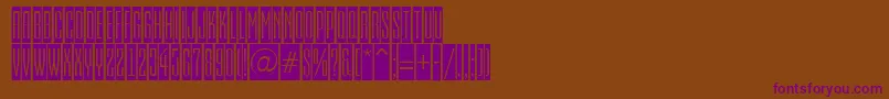 EmpirialcmRegular Font – Purple Fonts on Brown Background