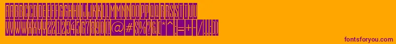 EmpirialcmRegular-fontti – violetit fontit oranssilla taustalla