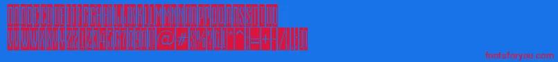 EmpirialcmRegular Font – Red Fonts on Blue Background