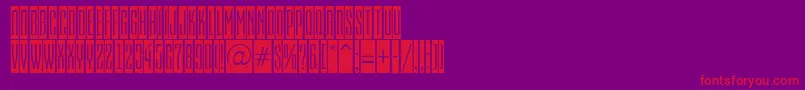 フォントEmpirialcmRegular – 紫の背景に赤い文字
