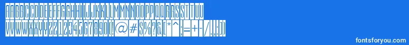 EmpirialcmRegular-fontti – valkoiset fontit sinisellä taustalla